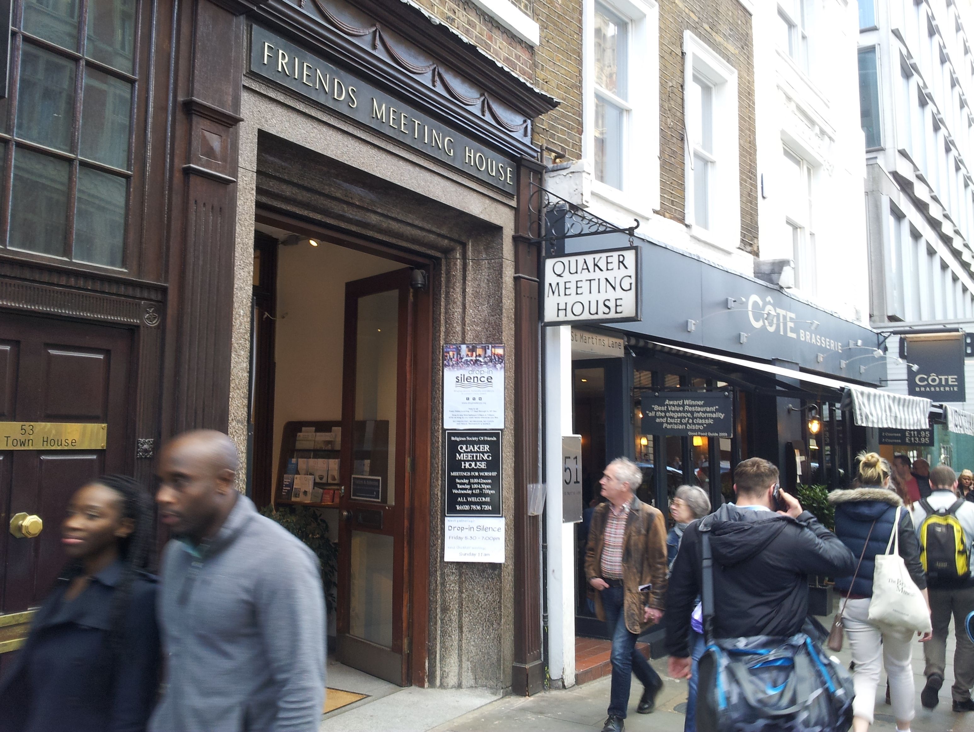 Entrance to Westminster Quaker Meeting house